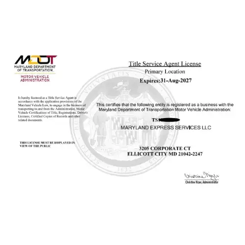 MVA Title Service Agent license